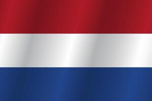 the Flag of the country Netherlands on a white background vector