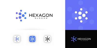 Hexagon Logo Design With Gradient Geometric Shapes, Clean And Futuristic Look For Technology Or Digital Identity. Illustration. vector