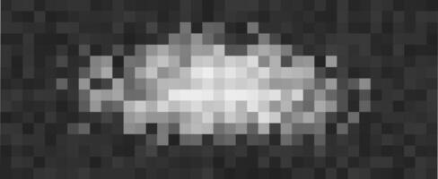 Wide Grayscale Pixelated Blur, Blurred shape. Privacy censorship effect for news media, secret info, interview videos, design overlays, redacted scenes, censoring, hidden Media. Illustration. vector