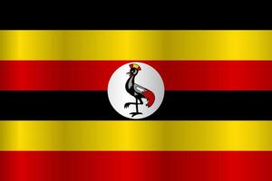 The Flag of the country Uganda on a white background vector