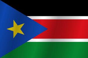 The Flag of the country South Sudan on a white background vector