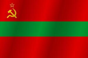 Flag of the country Transnistria on a white background vector