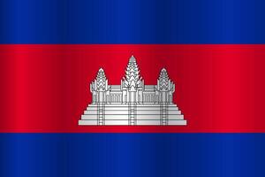 The Flag of the country Cambodia on a white background vector