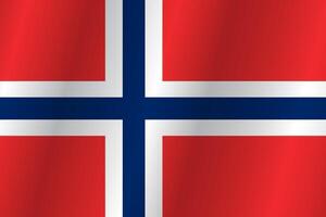 Flag of the country Norway on a white background vector