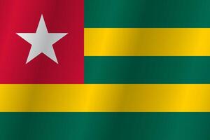 The Flag of the country Togo on a white background vector