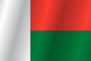 The Flag of the country Madagascar on a white background vector