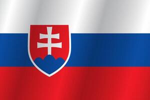 The Flag of the country Slovakia on a white background vector