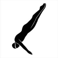 Silhouette Design of Swimmers in Competitive Race vector