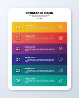 6 Steps to Vertical Infographics for Presentations vector