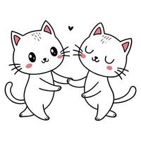 Fun Loving Cartoon Kitten Art vector