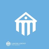 Simple and Modern Pillar of Legal symbol vector