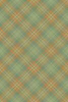 Elegant sage green and burnt orange plaid pattern. Perfect for textile design, fall fashion, autumnal backgrounds, or wrapping paper. This seamless texture evokes a sense of warmth and rustic charm. vector