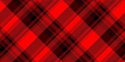 Dynamic red and black diagonal plaid pattern. Perfect for textile design, website backgrounds, or adding a bold, energetic aesthetic to your projects. vector