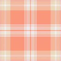 Soft peach and cream plaid pattern. Ideal for textile design, wrapping paper, or website backgrounds. vector