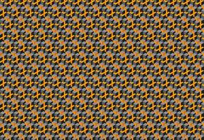 Intricate geometric pattern featuring a repeating design of gray and orange cubes, creating a dynamic, visually engaging texture. vector