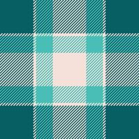 Stylish teal and cream plaid pattern. Perfect for textile design, fashion, home decor, and website backgrounds. This vibrant, textured image evokes a sense of warmth and sophistication. vector