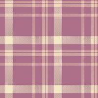 Elegant plaid pattern in muted mauve and beige tones. Seamless textile design for backgrounds, fashion, or graphic projects. Classic, versatile texture. vector