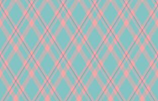 Pastel pink and teal diamond plaid pattern. Subtle, repeating geometric design ideal for backgrounds, textiles, or web design. vector
