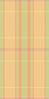 Day seamless pattern fabric, geometric textile check plaid. Hotel texture tartan background in orange and yellow colors. vector