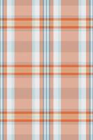 Nostalgic seamless textile plaid, customize pattern tartan check. Season texture fabric background in light and orange colors. vector