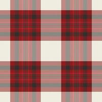 Elegant red and cream plaid pattern. Perfect for textile design, wrapping paper, or seasonal projects. vector
