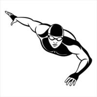 Action Packed Swimming Race Illustration with Clipart Elements vector
