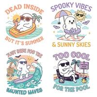 bundle of - Summer Tee Shirt Design Sublimation, Summer Vibes illustration, Summer Vacation Graphics vector