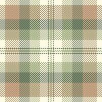 Elegant cream, taupe, and sage green plaid pattern. Perfect for textile design, fashion, home decor, and website backgrounds. Subtle texture adds visual interest. vector