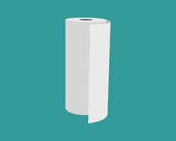 A minimalist illustration of a roll of paper against a teal background. Perfect for concepts of simplicity, new beginnings, potential, or clean design. vector