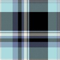 Pixelated plaid pattern. Textile design in soft blues, grays, and black. Ideal for backgrounds, digital art, retrothemed projects. Versatile visually appealing. vector