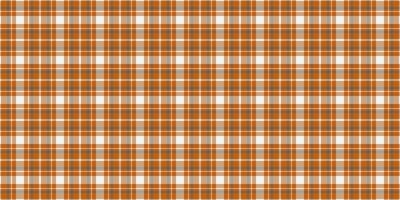 Towel fabric textile tartan, robe background plaid texture. Winter seamless pattern check in orange and white colors. vector