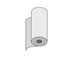 Simple illustration of a roll of paper or film. Perfect for representing concepts of packaging, production, supply, or new beginnings. vector