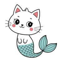 Fluffy Baby Kitty with a Heart vector