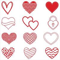 Lovely Heart Art for Romantic Design Projects vector