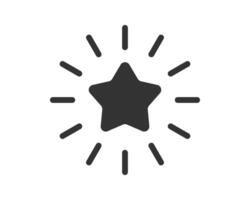 Star icon shining brightly. Represents achievement, excellence, or a favorite element. Simple, elegant design. Use for web, app design, or awards. vector