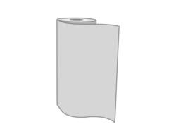 Simple illustration of a roll of paper, perfect for representing cleanliness, organization, or new beginnings. vector