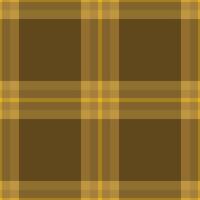 Napkin tartan fabric, blanket plaid background pattern. Best textile texture check seamless in amber and antique gold colors. vector