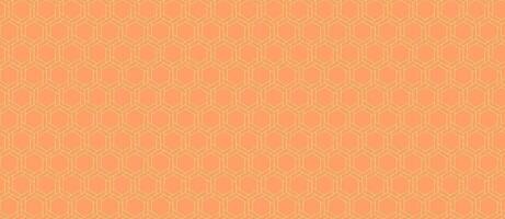 Abstract geometric pattern. Warm coral orange hexagon design. Perfect for backgrounds, textiles, or website designs. Subtle texture adds visual interest. vector