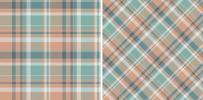 Pair of seamless pastelplaid patterns. Perfect for textile design, website backgrounds, or crafting projects. vector