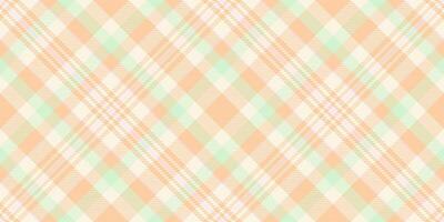 Pastel peach and mint green diagonal plaid pattern. Perfect for textile design, wallpaper, scrapbooking, or website backgrounds. Subtle, stylish, and evokes feelings of spring and serenity. vector