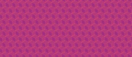 Vibrant pink geometric pattern. Intricate, repeating design of interconnected cubes creates a sense of depth and movement. Perfect for backgrounds, textiles, or modern design projects. vector