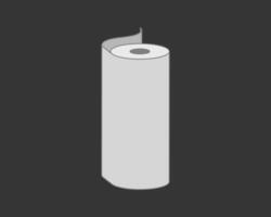 Simple, minimalist illustration of a roll of paper against a dark background. Perfect for concepts of new beginnings, potential, or the process of creation. vector