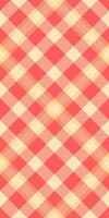 Vibrant coral and cream gingham pattern. Perfect for textile designs, website backgrounds, or crafting projects. This cheerful, textured check evokes feelings of warmth, comfort, and summer picnics. vector