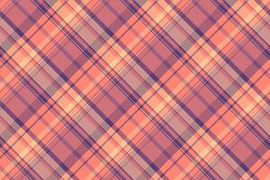 Yard plaid textile background, color check tartan. Nyc texture pattern seamless fabric in red and orange colors. vector