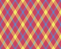 Argyle pattern of eometric rhombus. Harlequin check wallpaper design. Classic diamond shaped textile material for web background, print fabric clothing, sweater, wrapping paper, gift card, invitation vector
