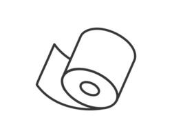 Simple line art illustration of a toilet paper roll. Perfect for hygiene, cleanliness, or bathroomrelated designs. Clean, minimalist style conveys efficiency and simplicity. vector