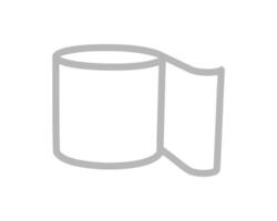 Simple, minimalist illustration of a roll of paper. Perfect for concepts of beginnings, new ideas, or fresh starts. Ideal for websites, apps, and presentations needing a clean, modern aesthetic. vector