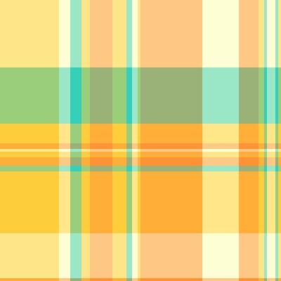Summertime tartan check pattern, costume fabric texture background. Customized plaid seamless textile in amber and yellow colors.