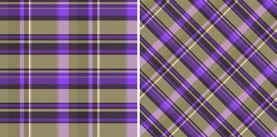 Textile fabric of check tartan seamless with a pattern texture background plaid. Set in retro colors. Interior design inspiration. vector