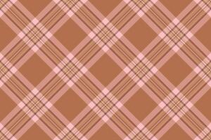 Elegant diagonal plaid pattern in soft brown and pink hues. Perfect for textile design, fashion, wrapping paper, or website backgrounds. vector